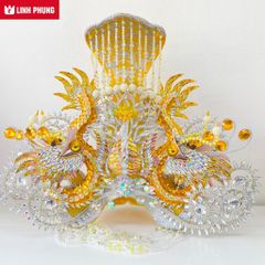 Mão bà Chúa Xứ Cao Cấp-Cát cừ (vàng nhấn trắng) - Tượng 60cm-1m6