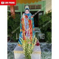 Áo choàng Quan Âm nhung kết cườm - 80cm - QAK