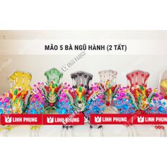 Áo Mão 5 Bà Ngũ Hành Côn Đảo Vũng Tàu - Đồ Thờ Cúng Cao Cấp Trang Nghiêm - Linh Phụng