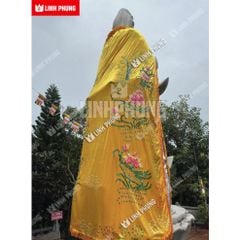 Áo Choàng Mẹ Quan Âm vải nhung kết seᵰ Trúc dành cho tượng cao từ 1M đến 2M5