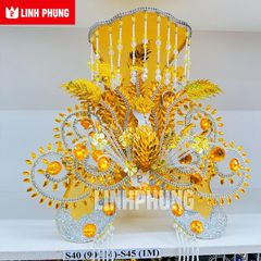 Mão cho Bà Địa Mẫu cao 1m vòng đầu 45cm Đen - Vàng