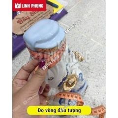 Mão bà Quan Âm khăn voan trắng phối hột đá màu cho tượng từ 20cm đến 50cm
