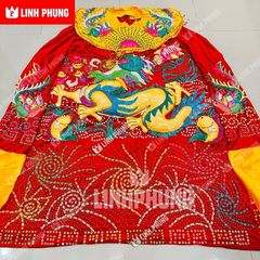 Áo Bà Châu Đốc An Giang loại Rồng nổi kết cườm Mẫu Cá Rồng Ngang