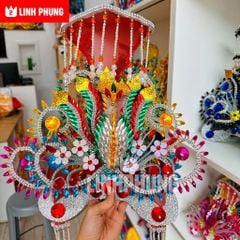 Áo Mão Bà Đen Linh Sơn Thánh Mẫu Tây Ninh – Đồ Cúng Thủ Công Cao Cấp Trang Nghiêm - 1M-NI40 – Linh Phụng