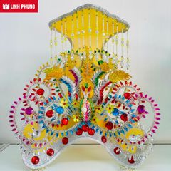 Miếu Bà Tà Kiết - Áo Mão Bà Chúa Xứ Nguyên Nhung kích cỡ dài 1m2 ni60 Đồ Cúng Cao Cấp Trang Nghiêm - Linh Phụng