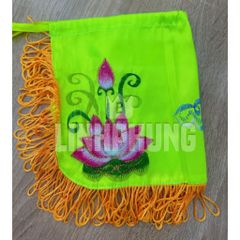 Áo choàng Quan Âm vải phi thêu sen trúc (20cm) - Mã: QAT
