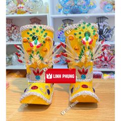 Áo Mão Bà Đen Linh Sơn Thánh Mẫu Tây Ninh-Đồ Cúng Thủ Công Cao Cấp Trang Nghiêm size áo dài 1m ni40