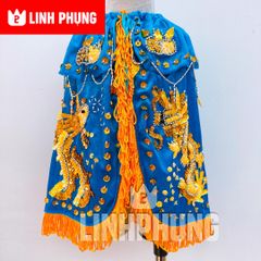 Áo Choàng Nhung Rồng Phụng Vàng Decal (Cúng Bà Địa Mẫu, Chúa Xứ, Ngũ Hành,v.v..) - Mã SP: CRPTV
