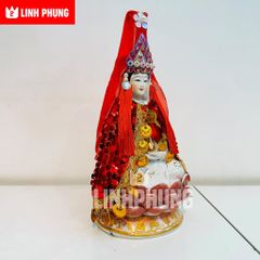 Combo áo kim sa và mão cho tượng mẹ Quan Âm thờ nhà kícḣ cỡ từ 20cm đến 50cm