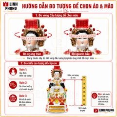 Combo áo mão 5 bà Ngũ Hành - Mẫu HTM, HNS - dành tượng cao 30cm và 40cm