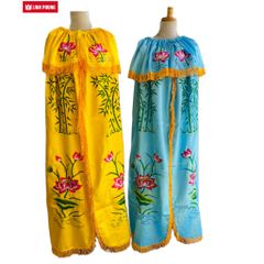 Áo choàng Quan Âm ở chùa Châu Đốc 2 Nhà Bè kícḣ thước dài 2m5 (loại thêu, nhung)