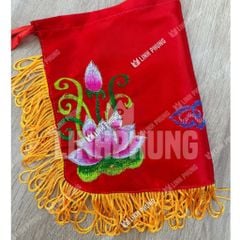 Áo choàng Quan Âm vải phi thêu seᵰ trúc dành cho tượng cao 20cm | Áo Mão Thờ Cúng - Linh Phụng