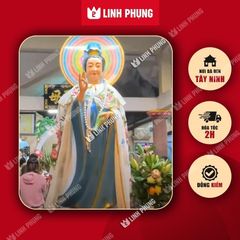 Áo choàng Quan Âm Tây Ninh phía trước mẹ Linh Sơn kícḣ cỡ dài 1m6