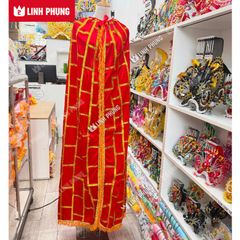 Áo choàng Địa Tạng Vương Bồ Tát (Không mão) | Dài 2m2 đến 2m5 - Màu Đỏ | Áo Mão Thờ Cúng - Linh Phụng