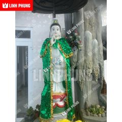 Áo Choàng Mẹ Quan Âm Vải Kim Sa Trơn dành cho tượng cao từ 20cm đến 60cm