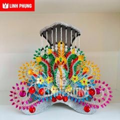 Áo Mão Mẹ Địa Mẫu Núi Cấm An Giang – Đồ Cúng Thủ Công Cao Cấp Trang Nghiêm - 1M-NI40 – Linh Phụng
