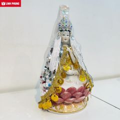 Combo áo kim sa & mão cho tượng mẹ Quan Âm cao 40cm (Ni 22cm) - KS9L, QAH