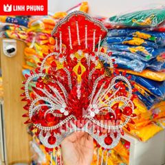 Áo Mão 3 Cô Trong Hang-  Động Ba Cô núi bà Đen Tây Ninh – Đồ Cúng Thủ Công Cao Cấp Trang Nghiêm - 40cm-Ni26 – Linh Phụng