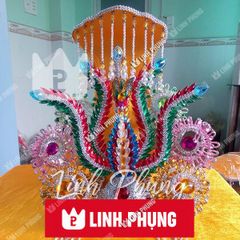 Mão Bà Cánh Chuồn Đầu Đá Ngũ sắc cho tượng cao 50cm ni 26cm