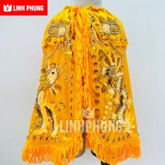 Áo Choàng Nhung Rồng Phụng Vàng Decal (Cúng Bà Địa Mẫu, Chúa Xứ, Ngũ Hành,v.v..) - Mã SP: CRPTV