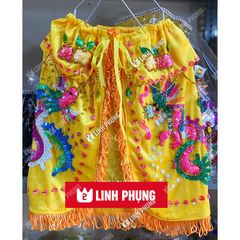 Combo áo choàng và mão bà mẫu hoa ngũ sắc cho tượng cao 30cm ni 18cm