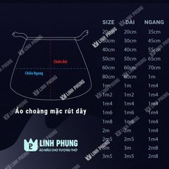 Áo choàng Mẹ Quan Âm hoặc Địa Mẫu dành cho tượng cao từ 80cm đến 2m5