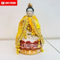 Combo áo mão Quan Âm vải voan - tượng cao 20cm, 30cm, 40cm - Mã: QAH, QAV