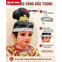 Mão bà Địa Mẫu khung lưới đính đá - Size tượng: 50cm (Ni 26cm) - BTM