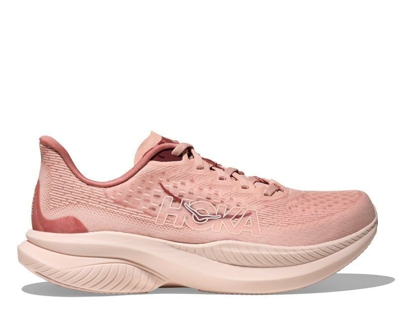  Giày Chạy Bộ Nữ Hoka Mach 6 Wide - Màu Hồng Phấn (Rose Latte/Blush) 