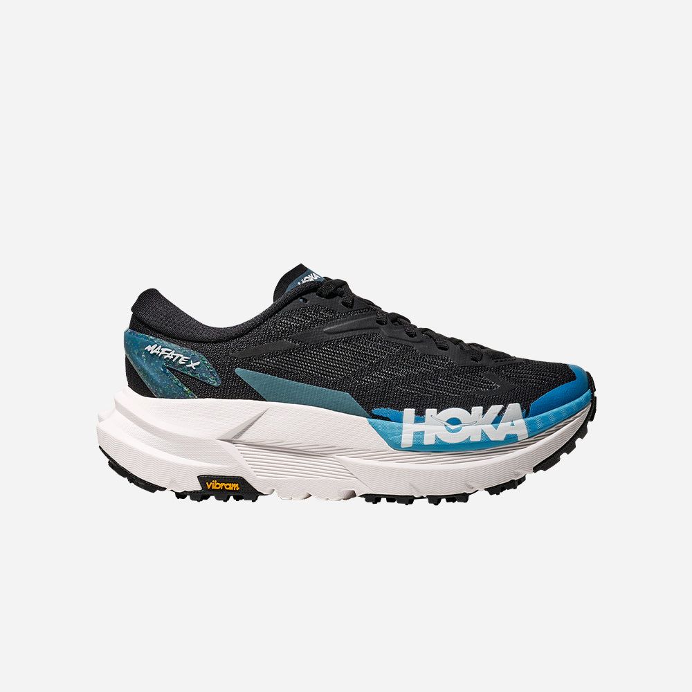  Giày Chạy Trail Nữ Hoka Mafate X - BLACK / SKYWARD BLUE - FW25 