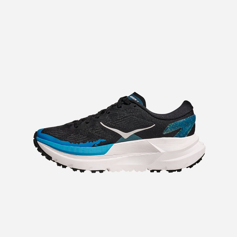  Giày Chạy Trail Nữ Hoka Mafate X - BLACK / SKYWARD BLUE - FW25 