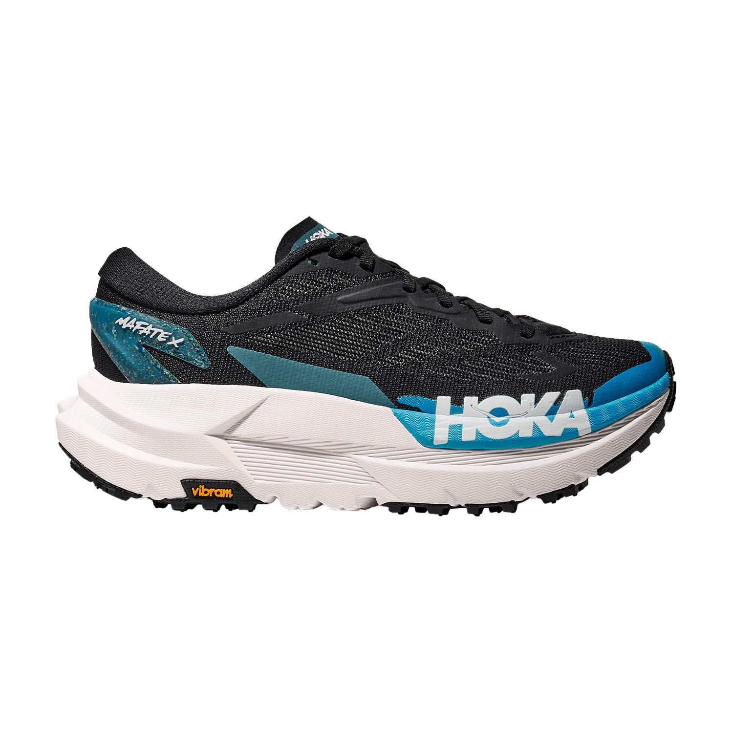  Giày Chạy Trail Nữ Hoka Mafate X - BLACK / SKYWARD BLUE - FW25 
