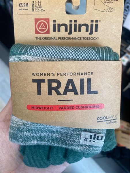  Tất Chạy Trail 5 Ngón Nữ Injinji Trail Midweight Mini Crew 