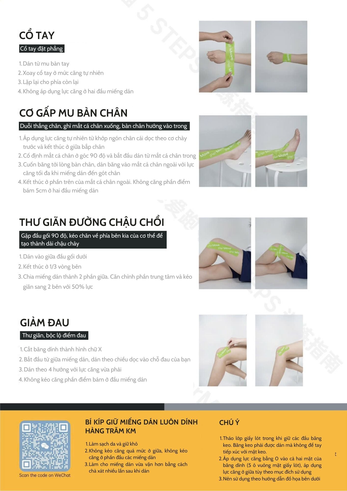  Băng Dán Cơ Ipermove Tape Pre-Cut - Cuộn 20 Miếng 