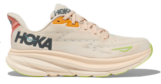  Giày Chạy Bộ Nữ HOKA Clifton 9 Wide - Màu Be (Oat Milk) - SS24 