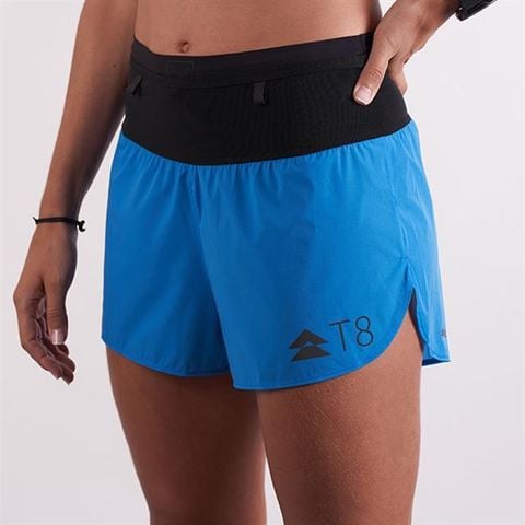  Quần Short Chạy Bộ Nữ T8 Sherpa Short V2 - Màu Xanh Dương 