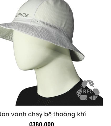  Nón Tai Bèo Chạy Bộ MUDE Running Breathable Bucket Hat - Màu Trắng 