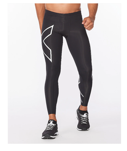  Quần Dài Bó Cơ Nam 2XU Light Speed Compression Tights MA3849b - Màu Đen Bạc (Black/Silver) 