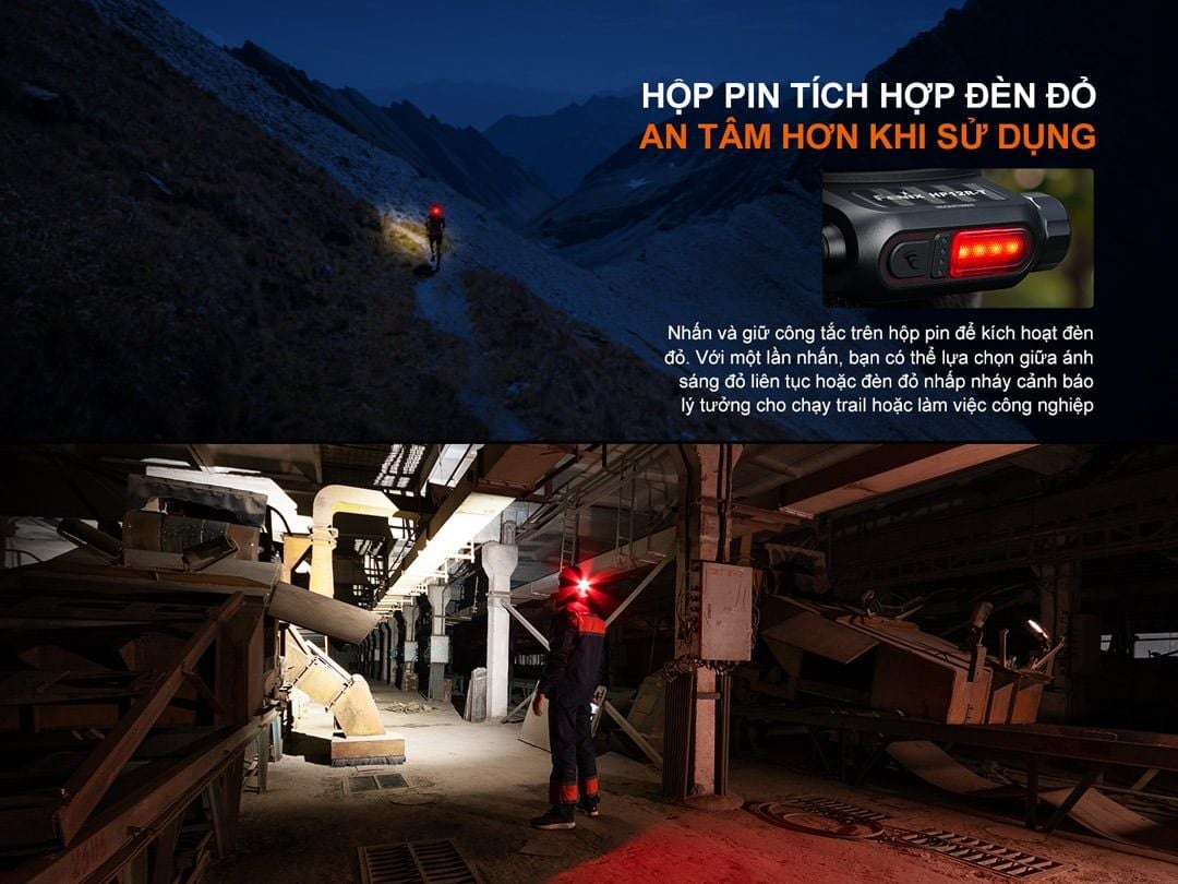  Đèn Pin Đội Đầu Fenix HP12R-T 