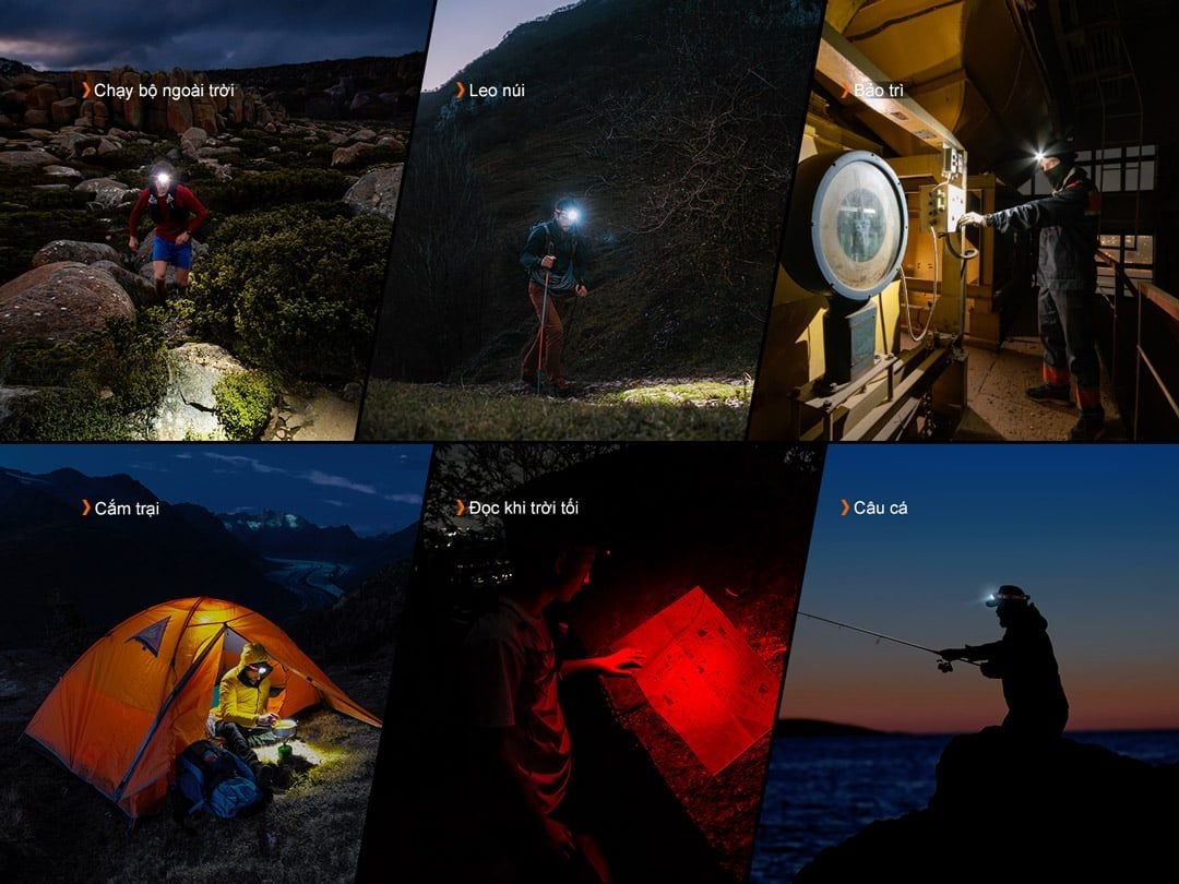  Đèn Pin Đội Đầu Fenix HP12R-T 