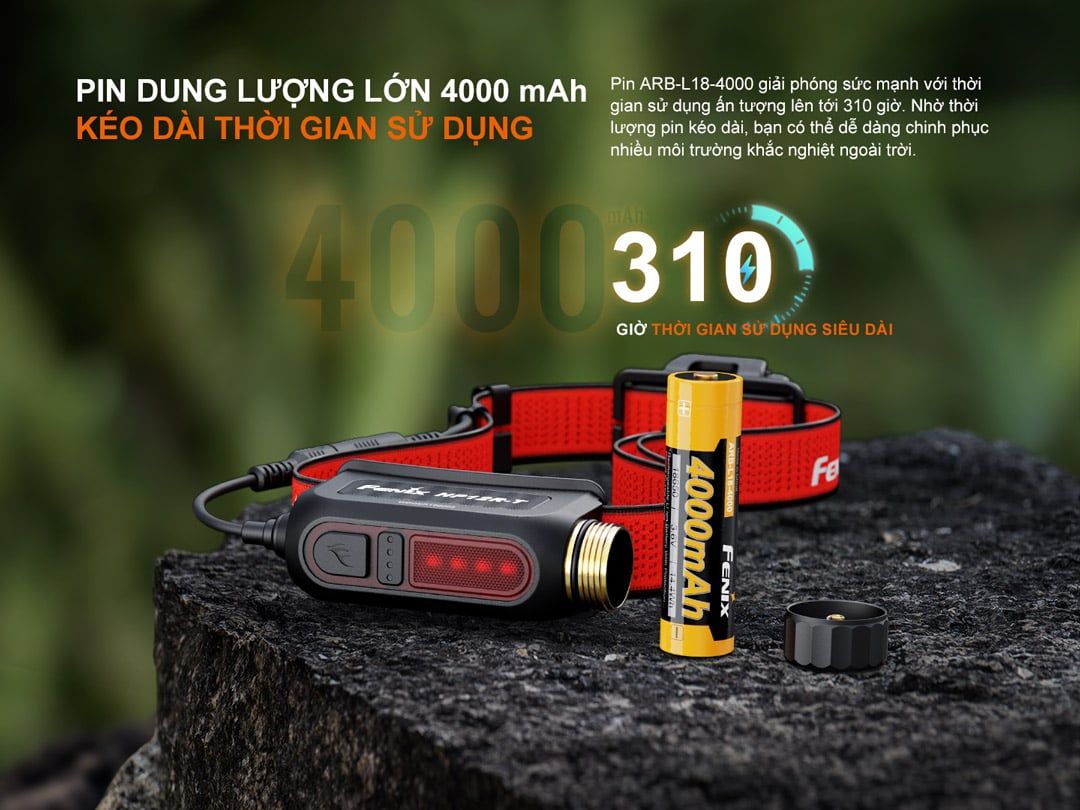  Đèn Pin Đội Đầu Fenix HP12R-T 