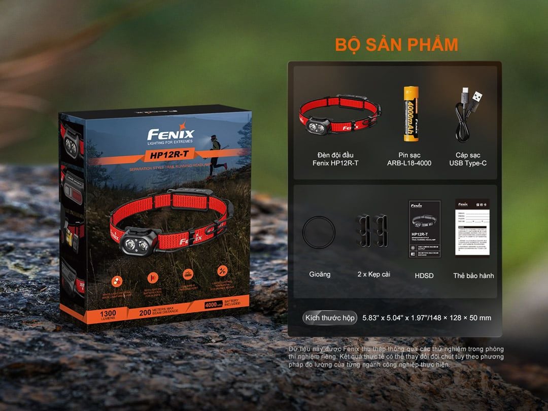 Đèn Pin Đội Đầu Fenix HP12R-T 