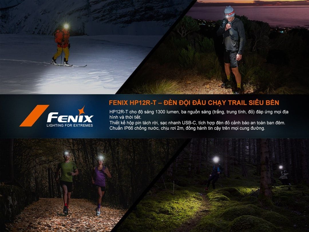  Đèn Pin Đội Đầu Fenix HP12R-T 