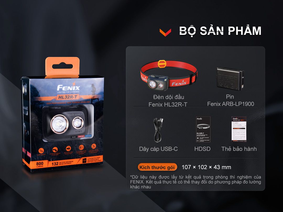  Đèn pin đội đầu Fenix HL32R-T 
