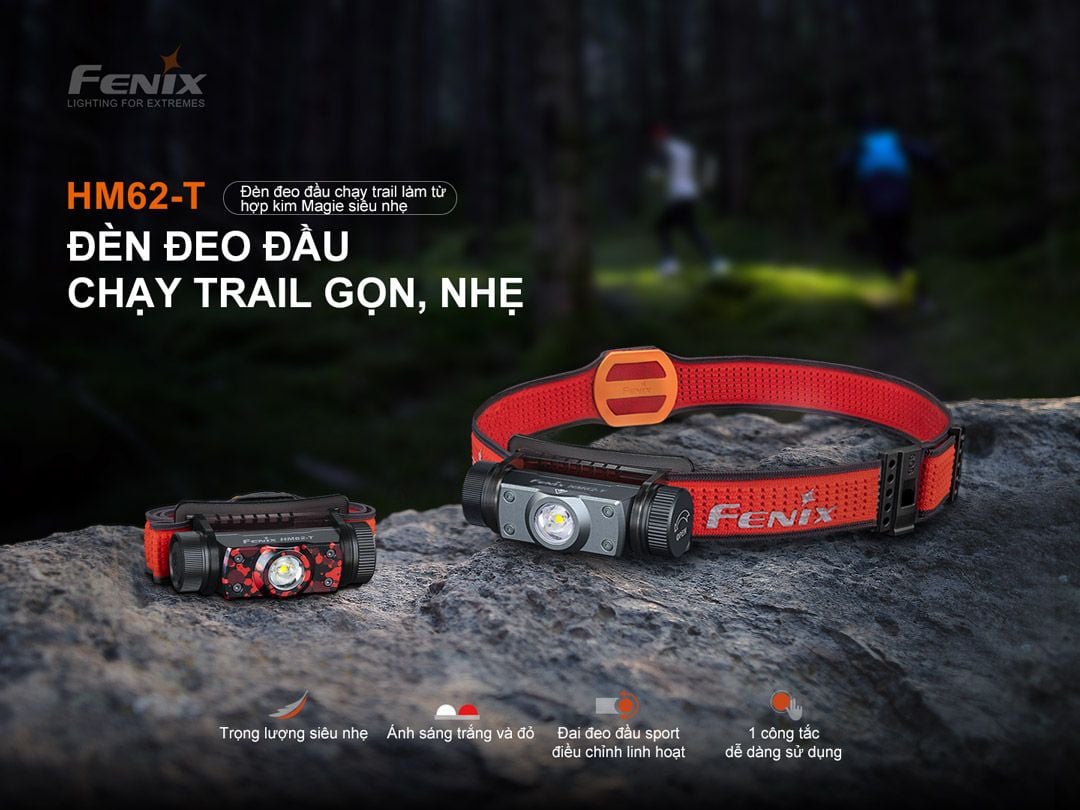  Đèn pin đội đầu Fenix HM62-T 