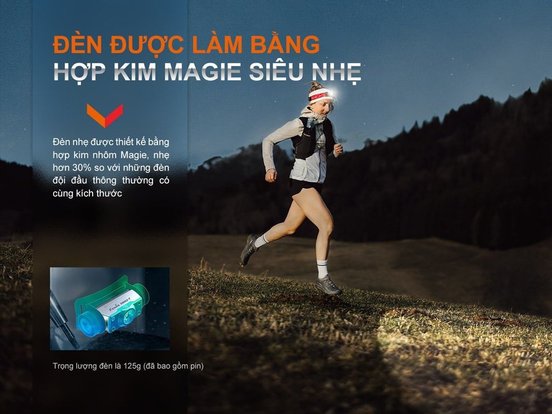  Đèn pin đội đầu Fenix HM62-T 