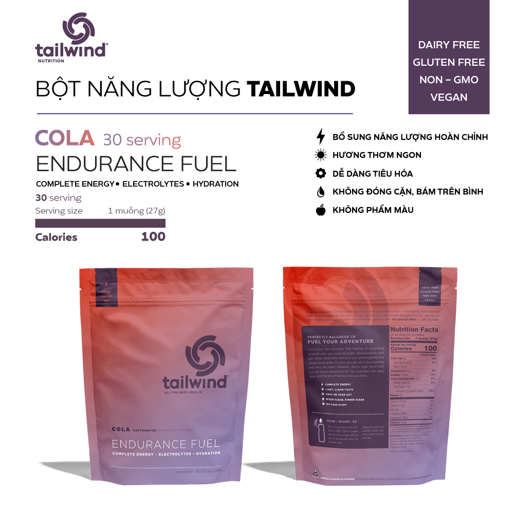  Bột Năng Lượng Tailwind Caffeinated Endurance Fuel - Túi 30serving 