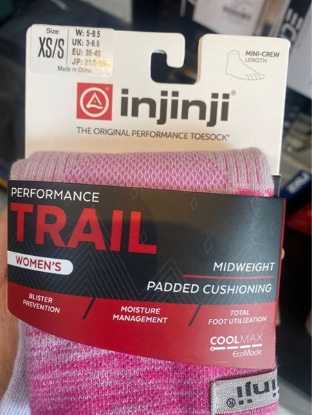  Tất Chạy Trail 5 Ngón Nữ Injinji Trail Midweight Mini Crew 