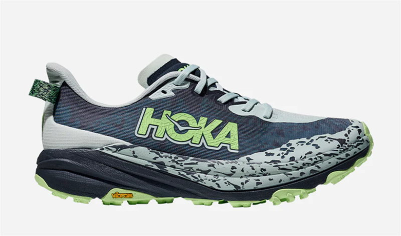  Giày Chạy Trail Nam Hoka Speedgoat 6 Wide - Màu Xám Nhạt 