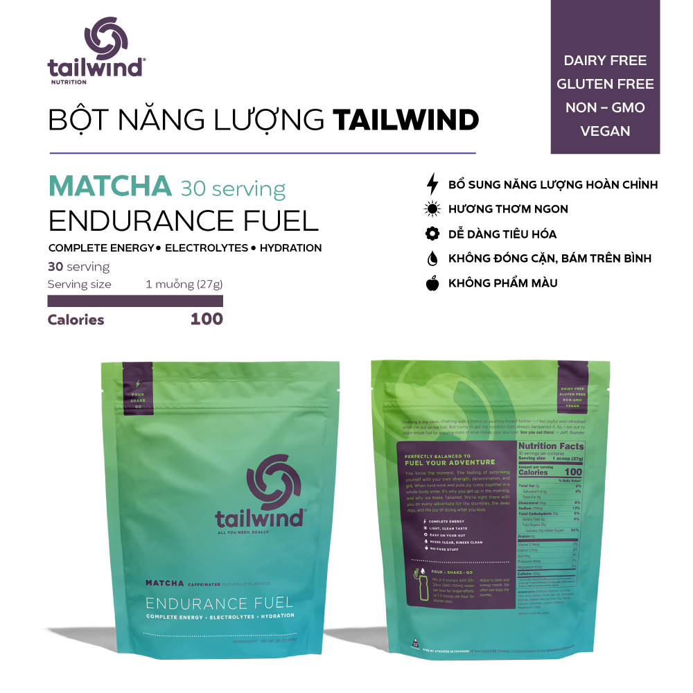  Bột Năng Lượng Tailwind Caffeinated Endurance Fuel - Túi 30serving 